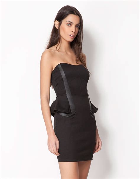 bershka black dress|More.